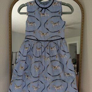 Blue horse print dress